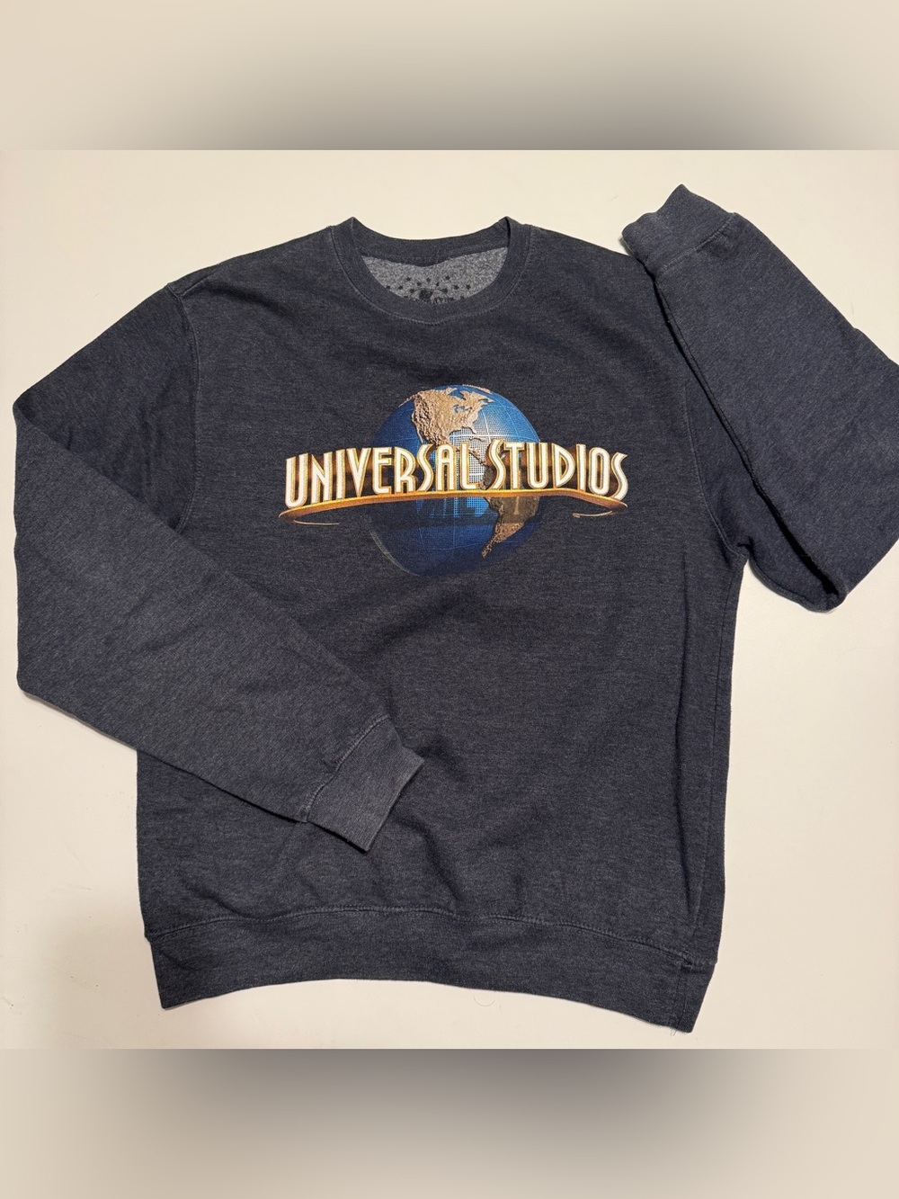 Universal Navy Graphic Globe Crewneck Sweatshirt